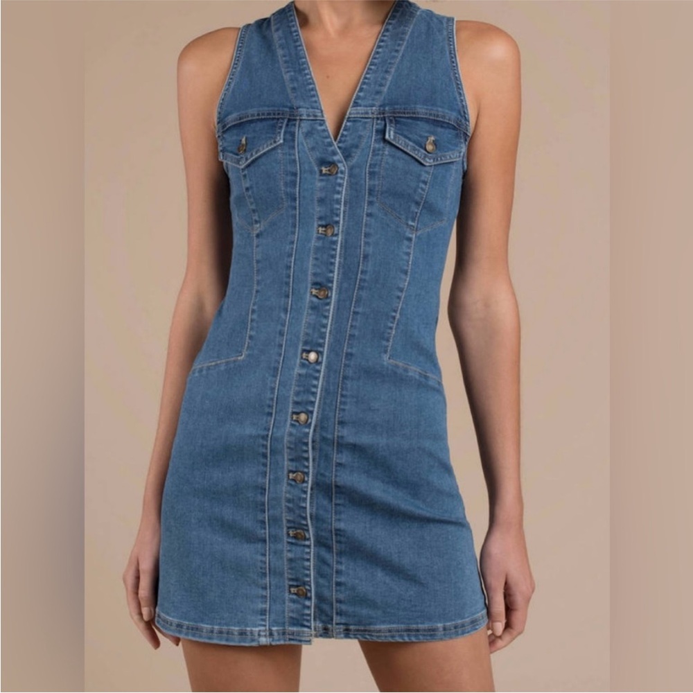Free People Wandering Star Denim Dress